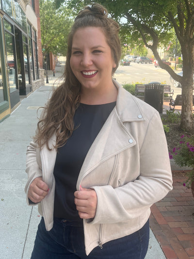 Suede Moto Jacket