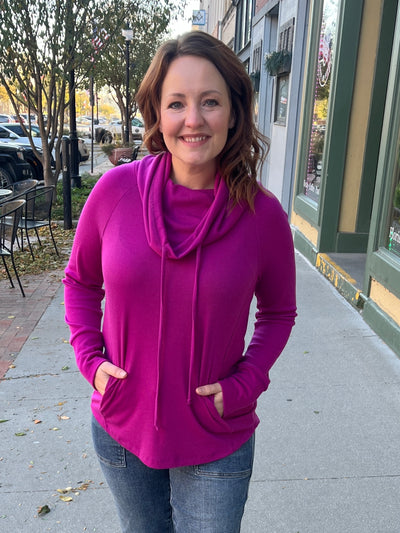 Magneta Cowl Neck Top