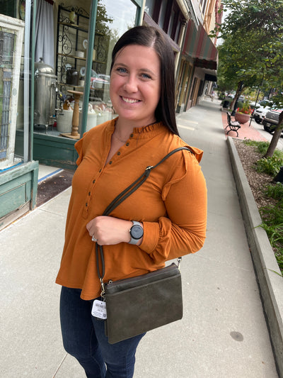 Pumpkin Long Sleeve Blouse