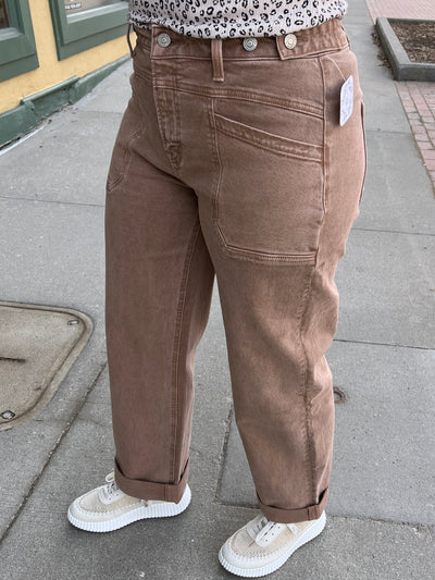 Flying Monkey Warm Taupe Wide Crop