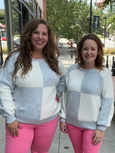 Check In Grey Sweater