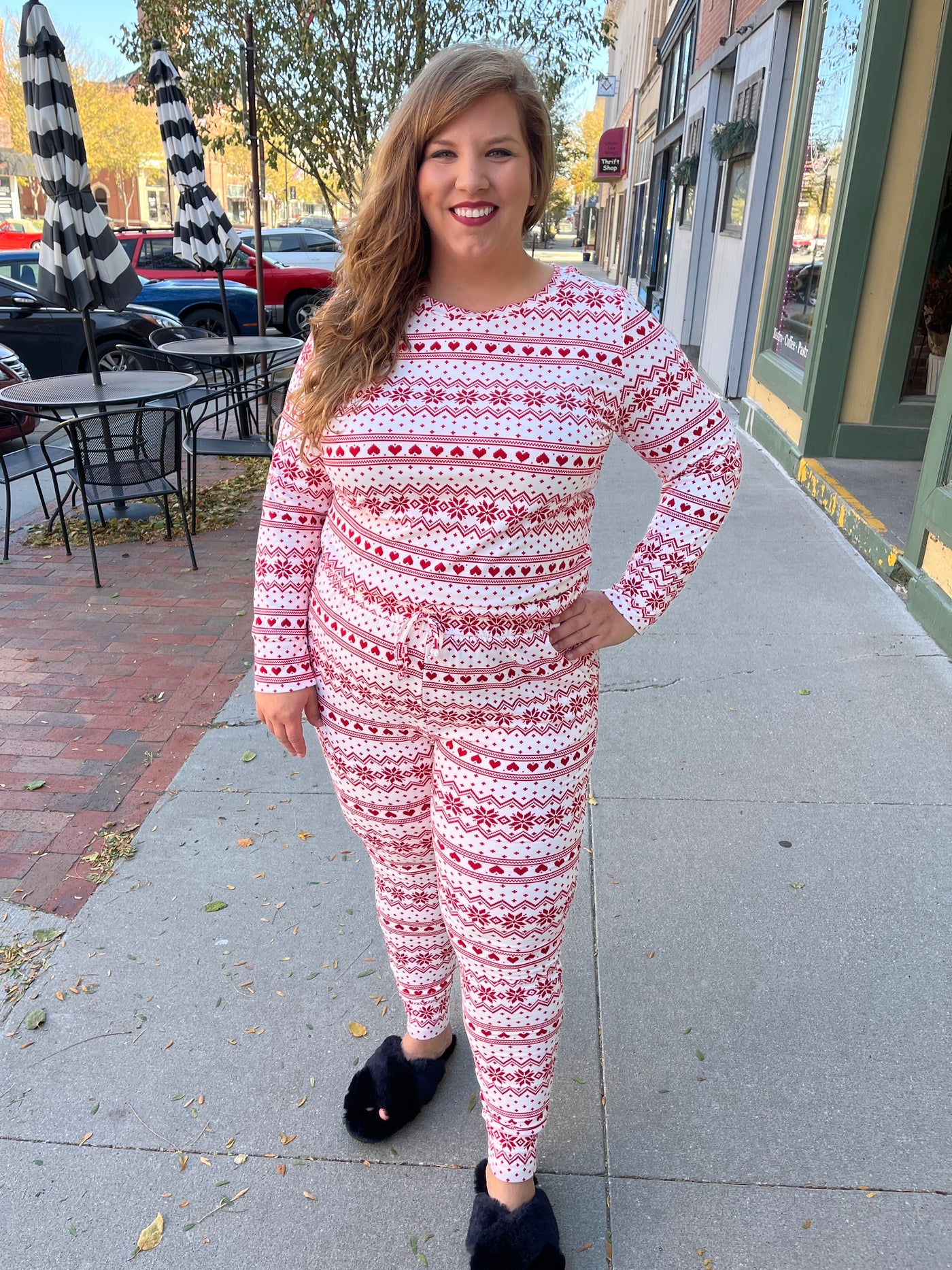 Christmas Pajama Set - White Fairisle