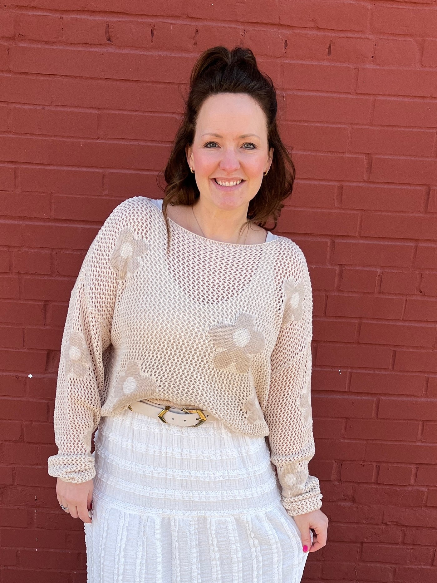 Lightweight Flower Sweater