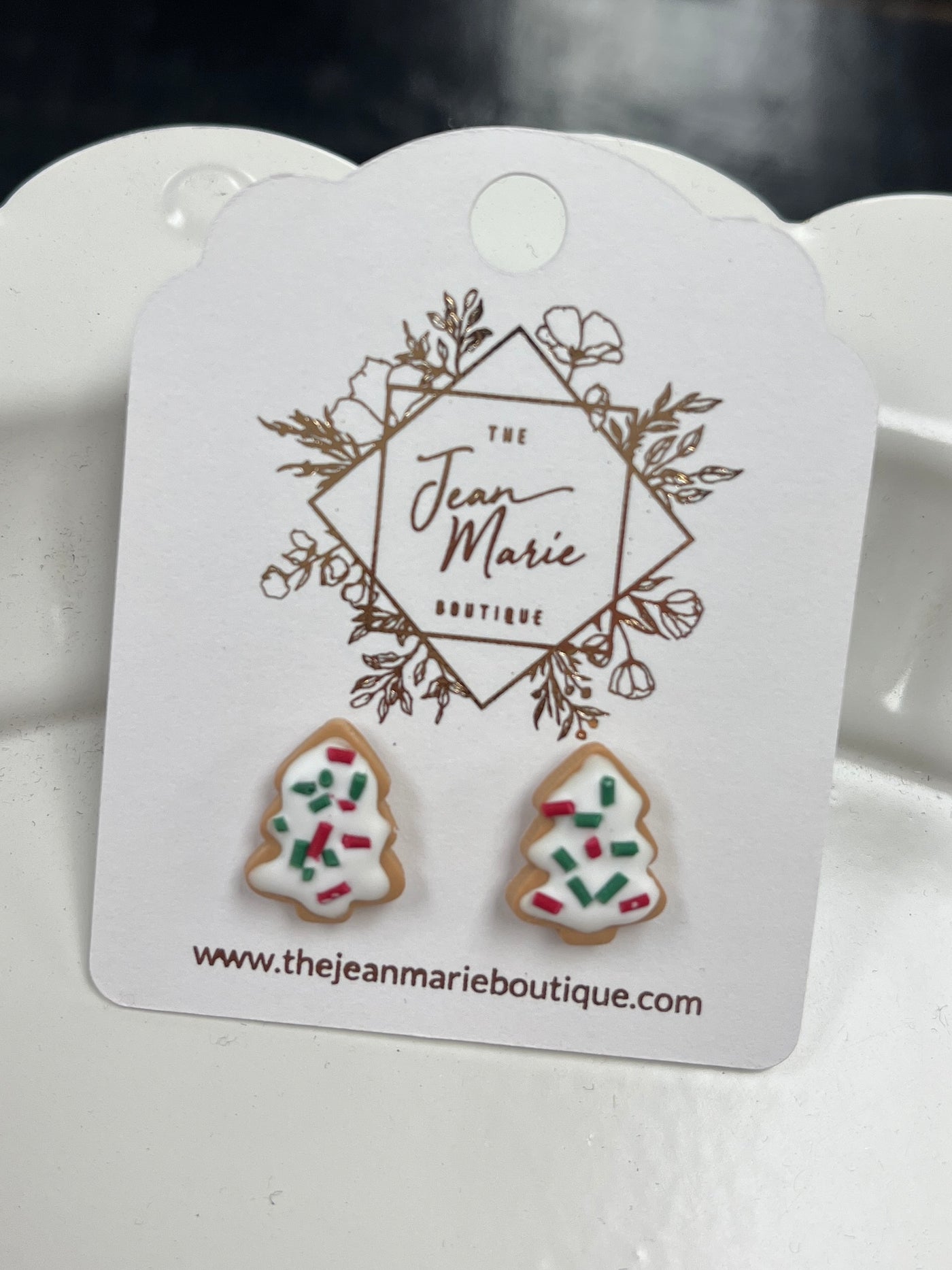 Handmade Clay Stud Holiday Earrings