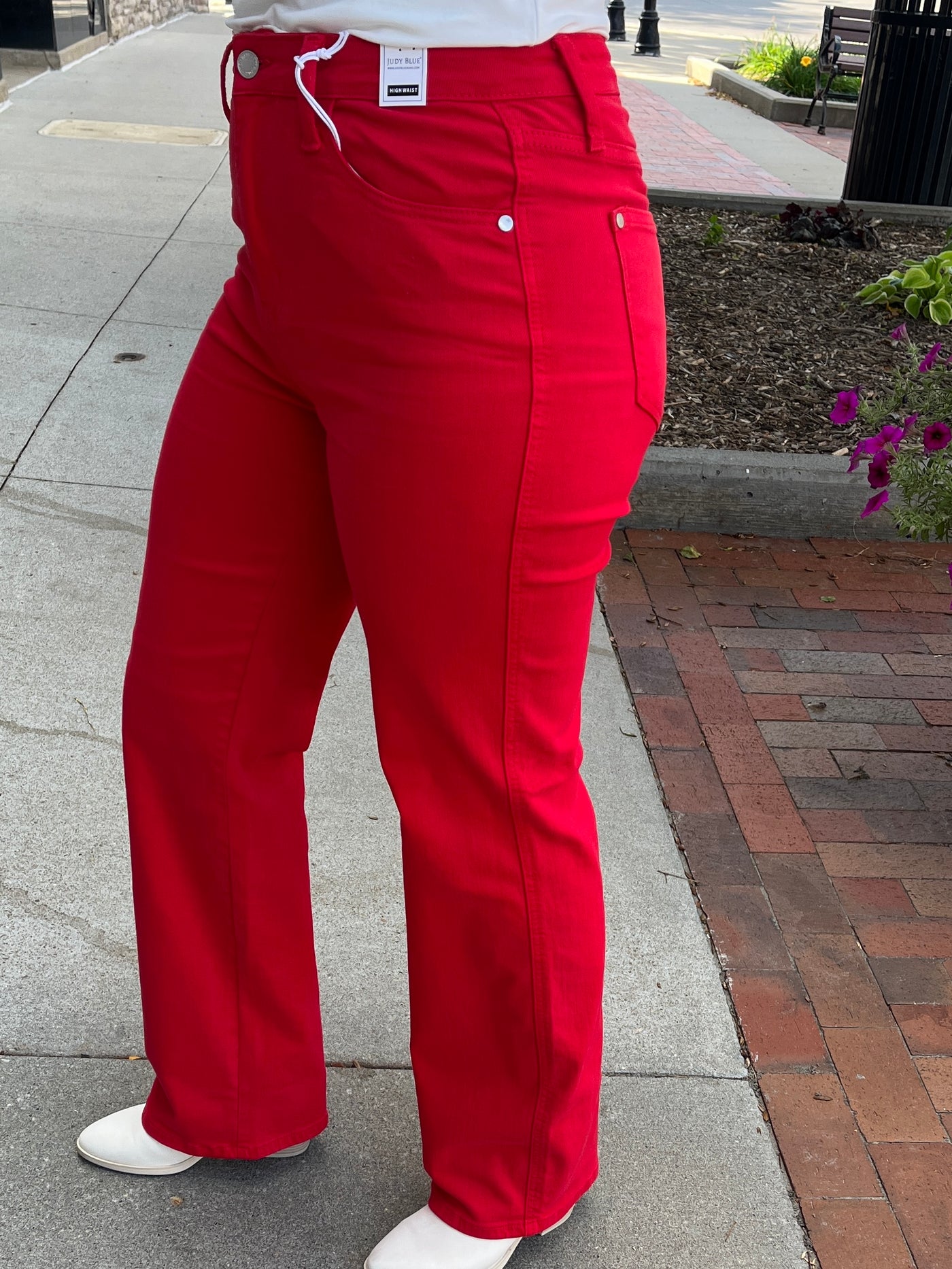 Judy Blue Garment Dye Red Straight