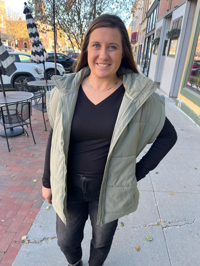 Olive Oversized Vest