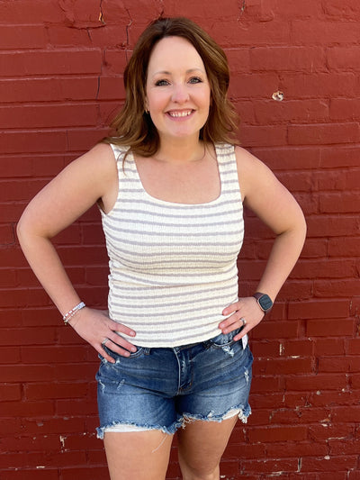 Stripe Square Neck Tank