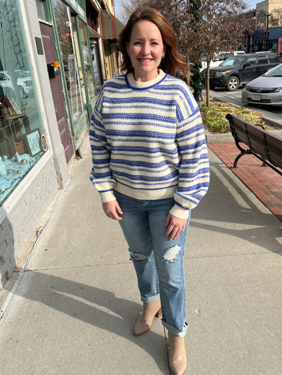 Cobalt Stripe Sweater