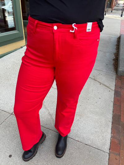 Judy Blue Garment Dye Red Straight