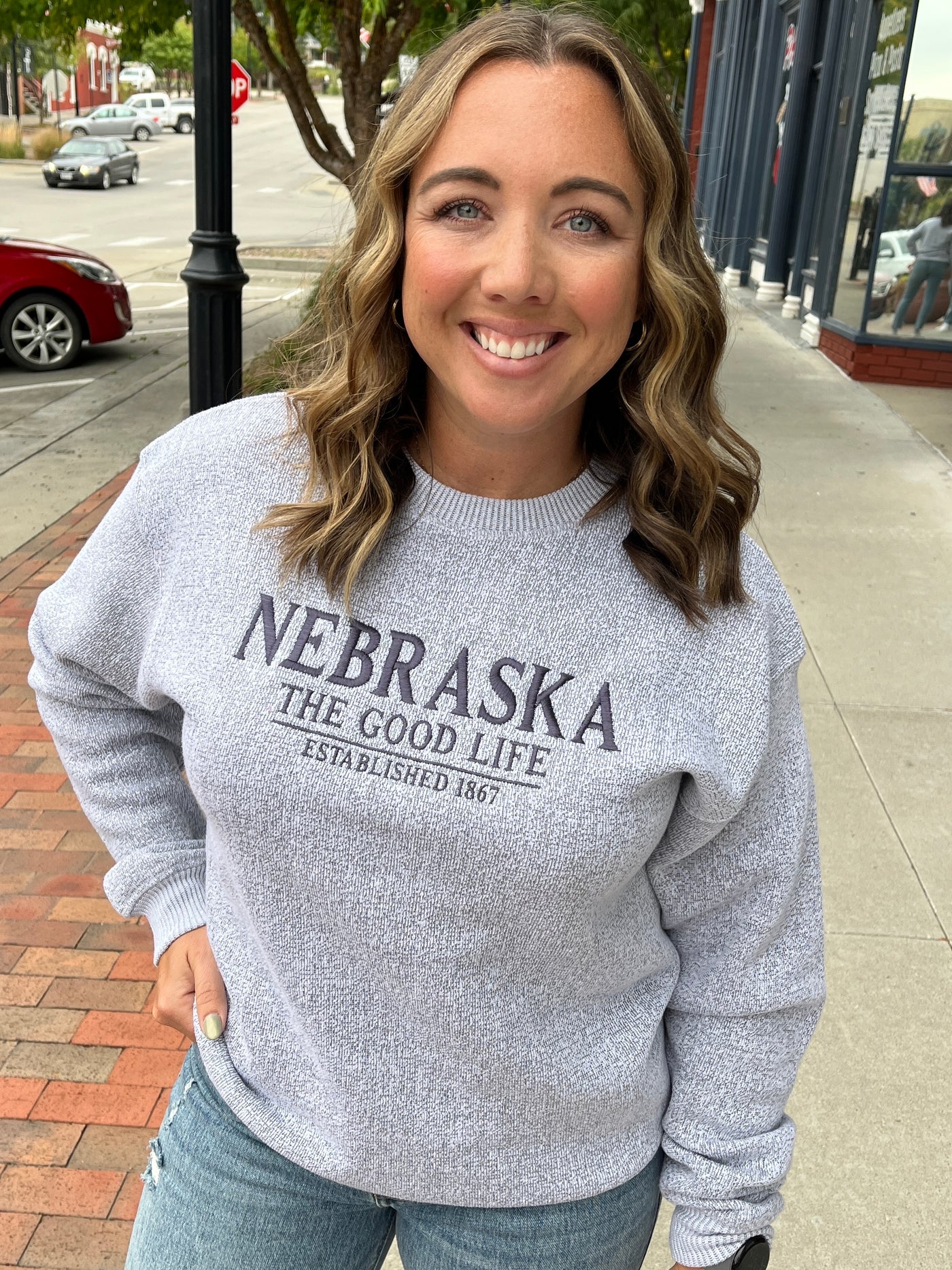 Nebraska Crewneck - Grey
