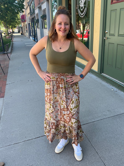 Boho Floral Skirt