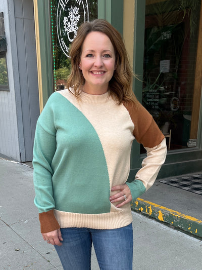Teal Wave Sweater
