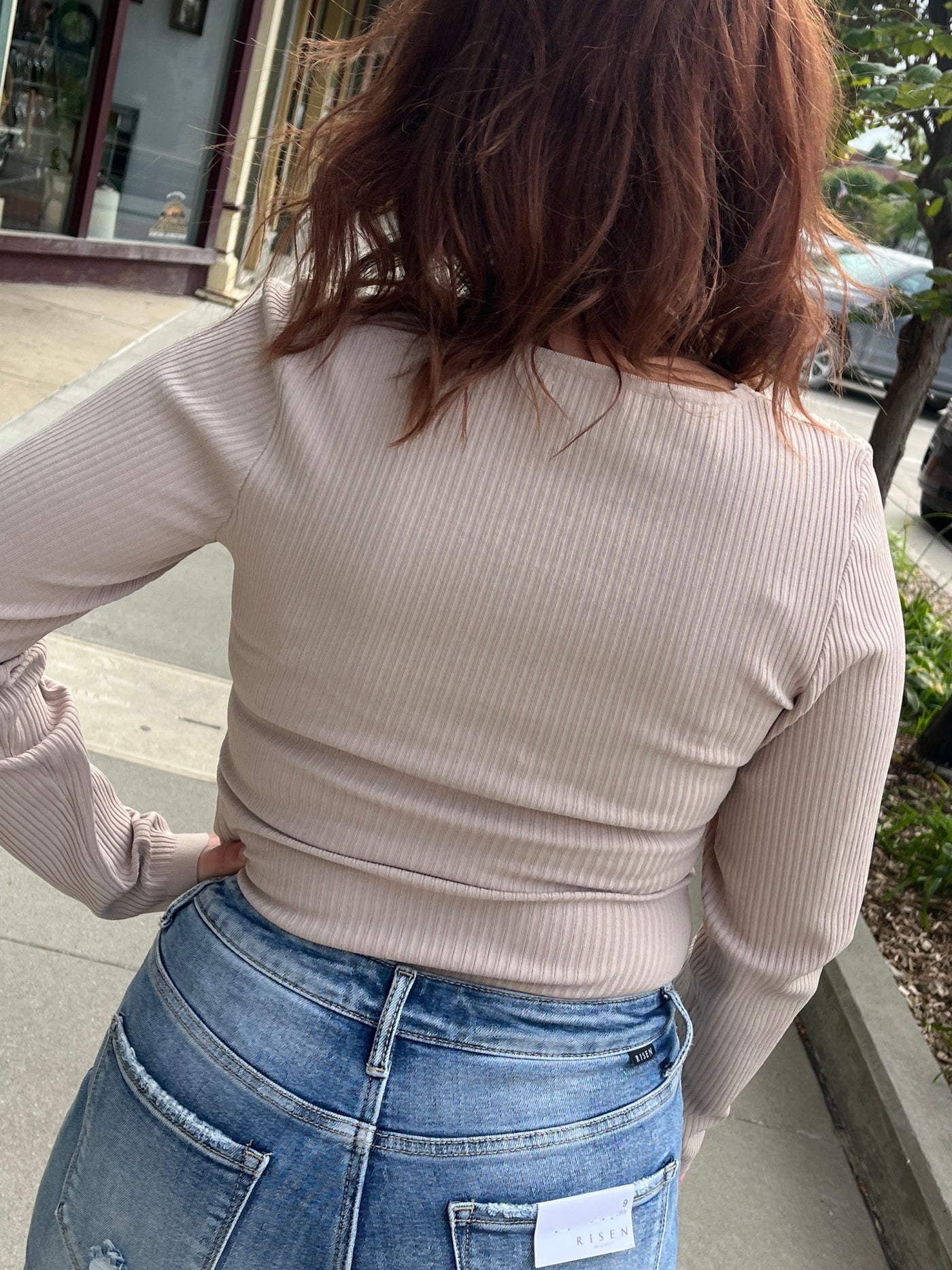 Lace Up Sweater Bodysuit