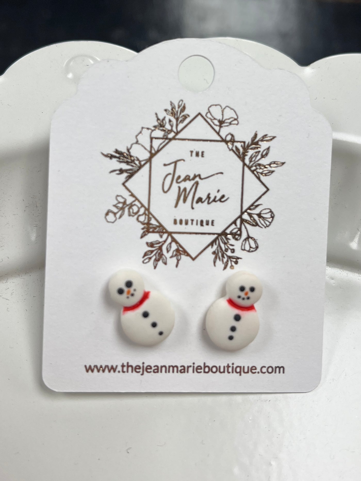 Handmade Clay Stud Holiday Earrings