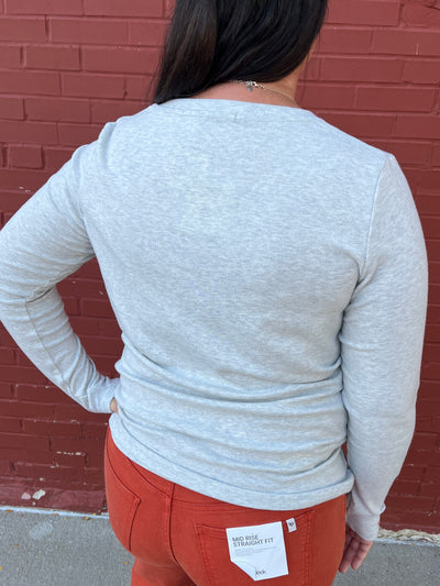 Leah Long Sleeve - Light Grey