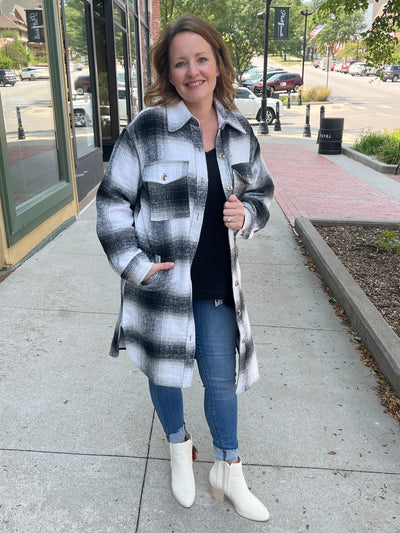Allie Plaid Long Shacket