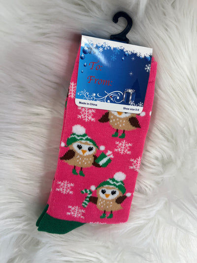 Holiday Socks - Owl