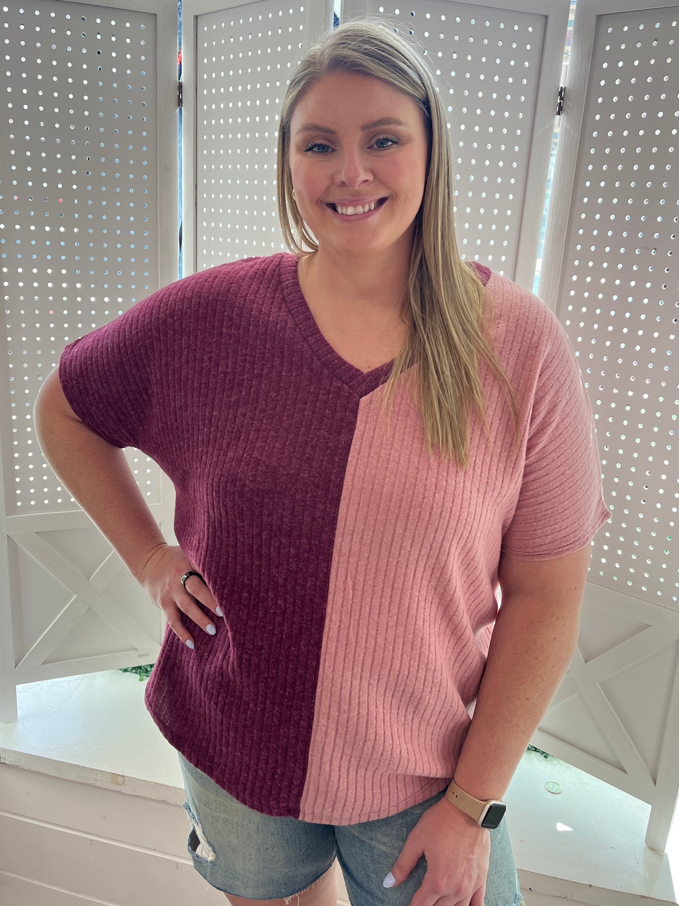 Plum Side By Side Top