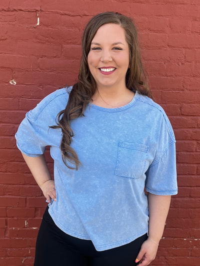 Blue Mineral Pocket Tee