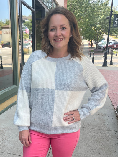 Check In Grey Sweater