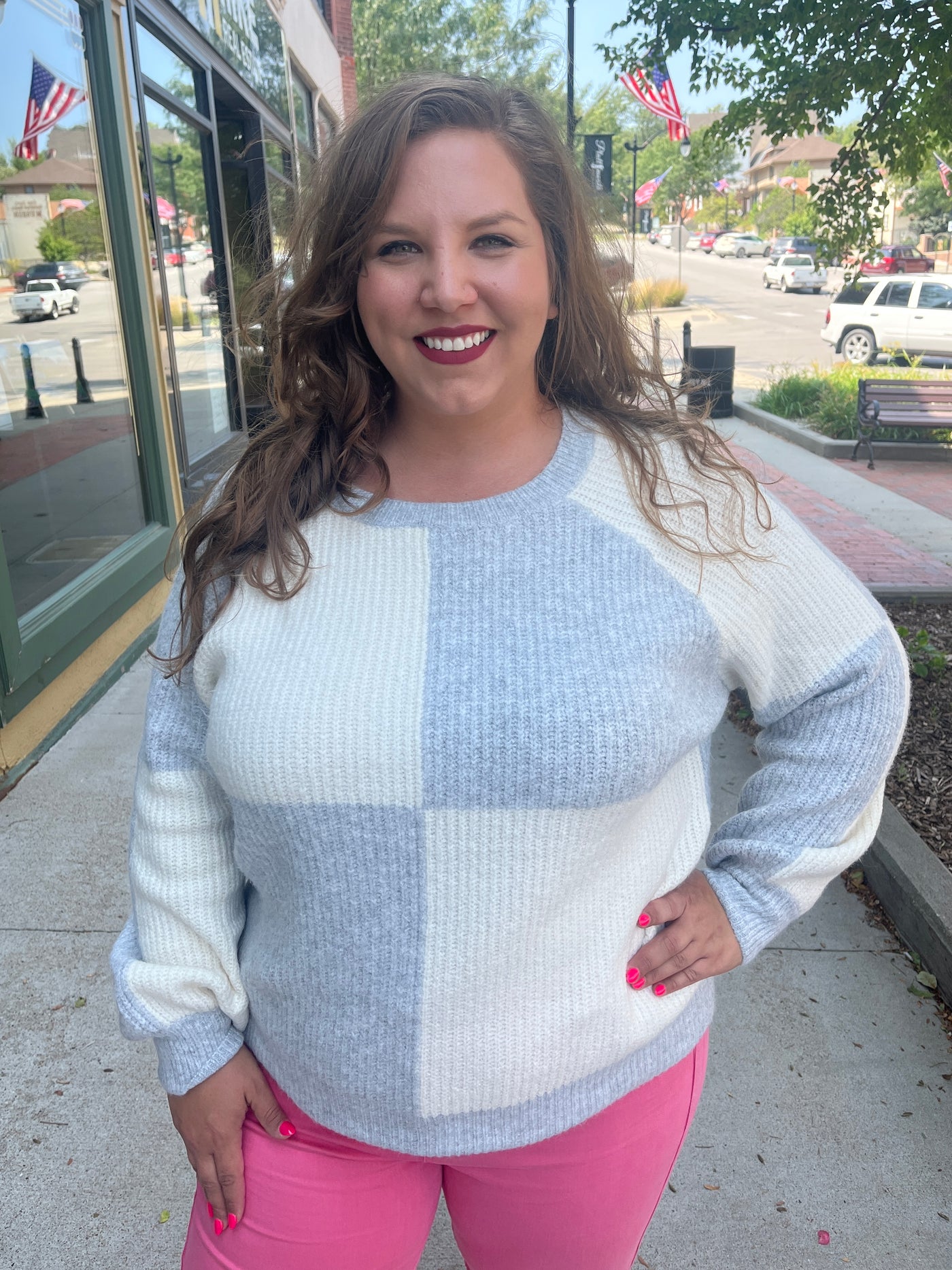Check In Grey Sweater