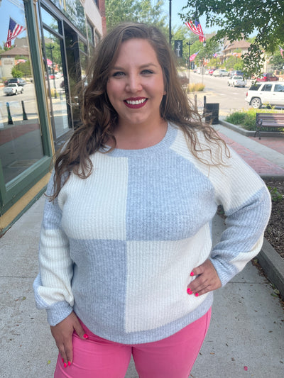 Check In Grey Sweater