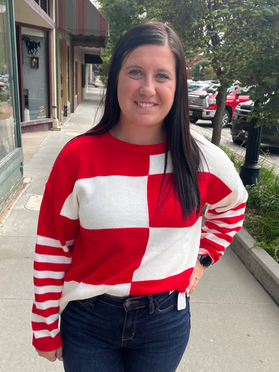 Red Checker Sweater