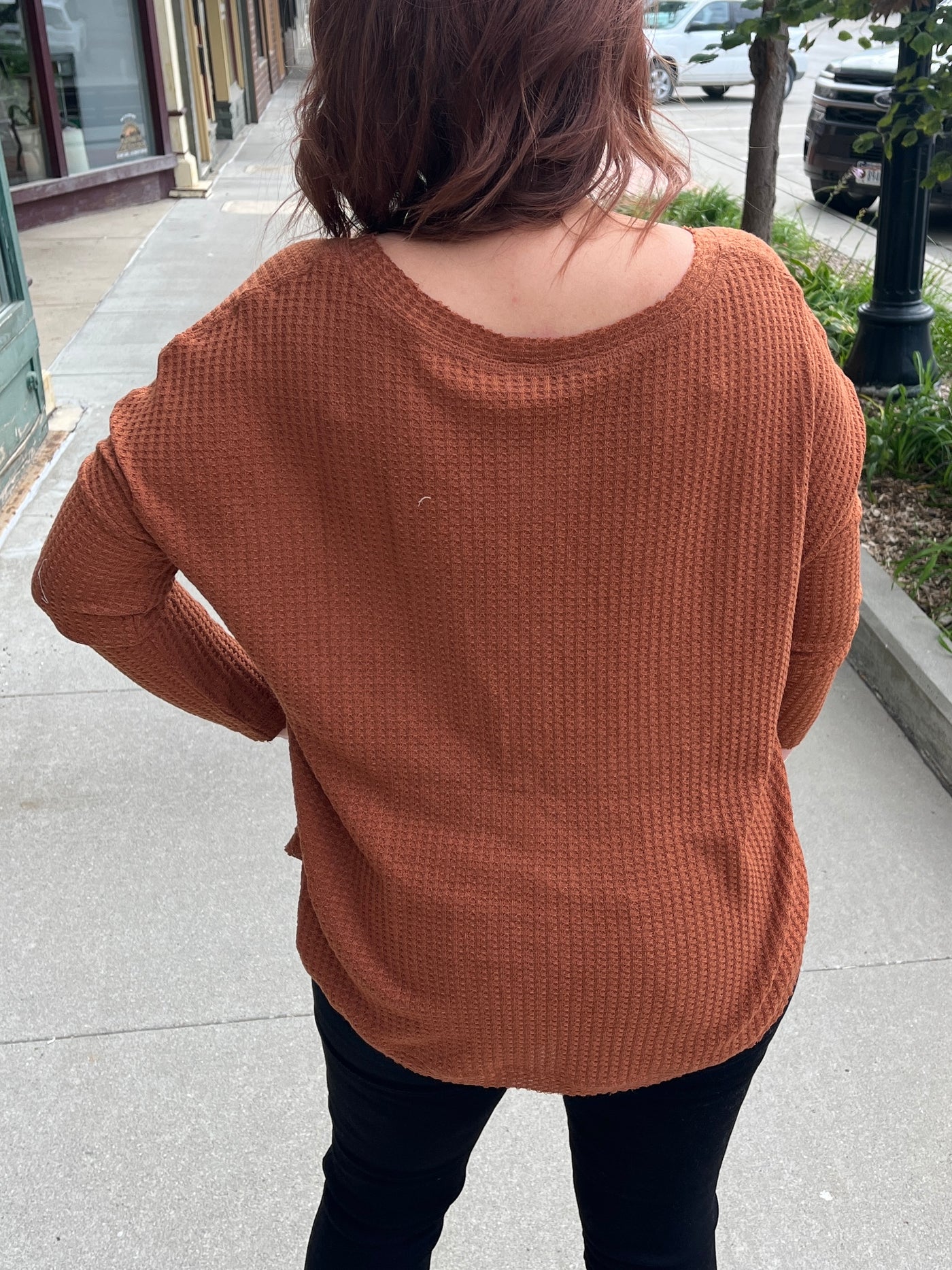 Dolman V-Neck Long Sleeve
