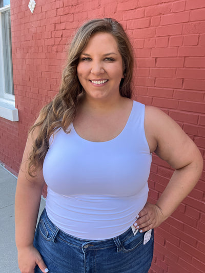 Scoop Layer Tank - White