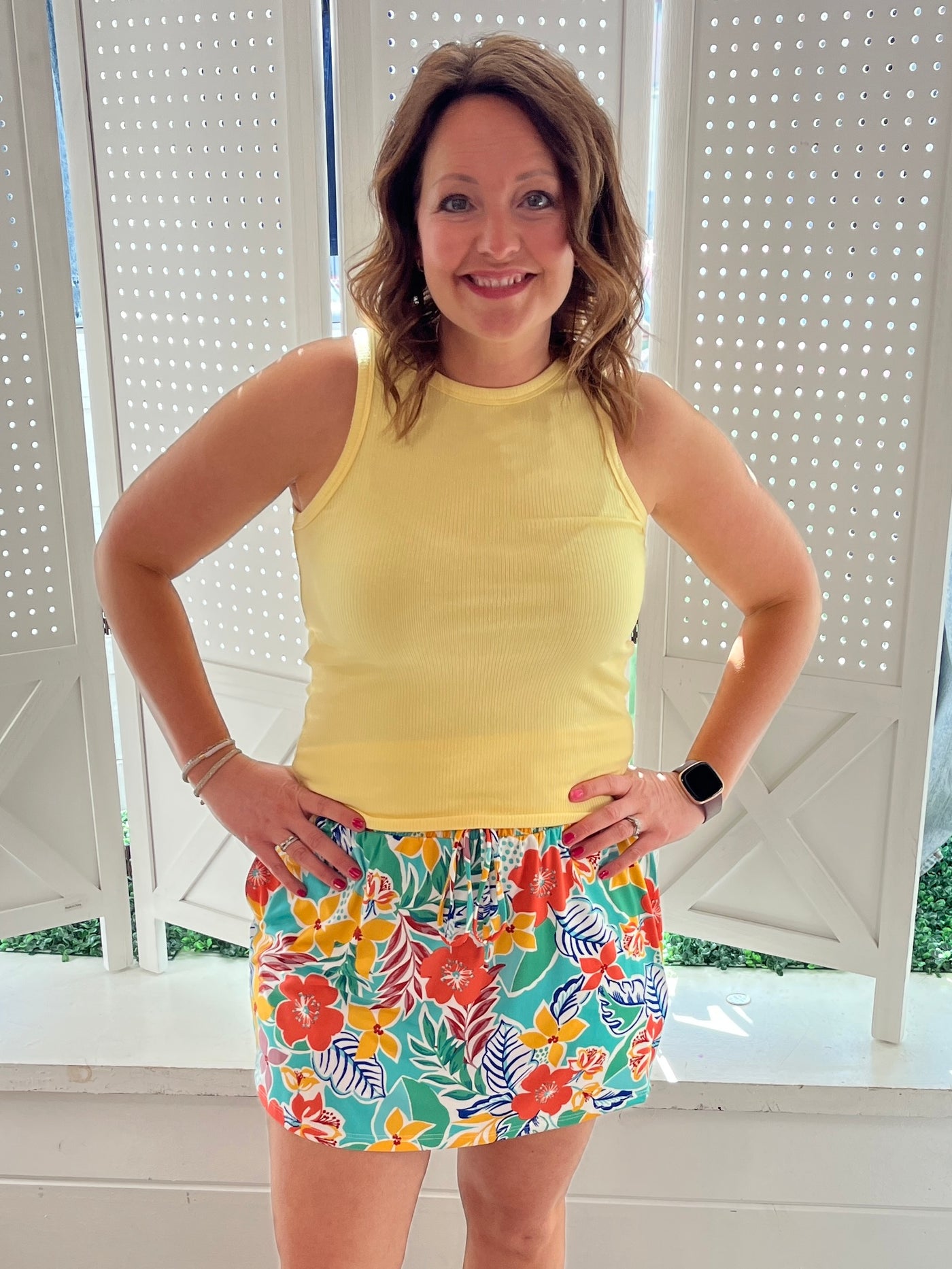 Tropical Floral Skort