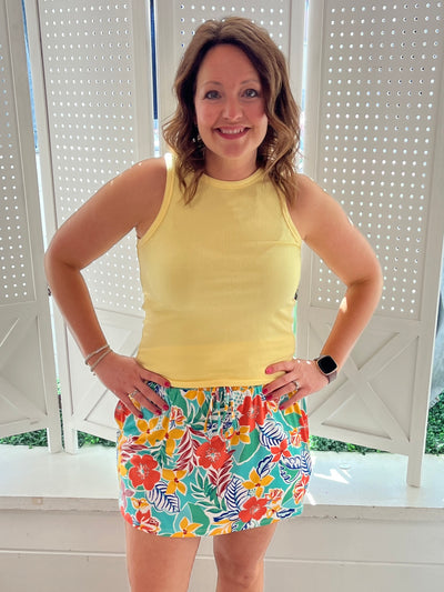 Tropical Floral Skort
