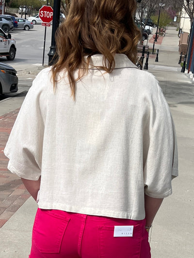 Natural Linen Top
