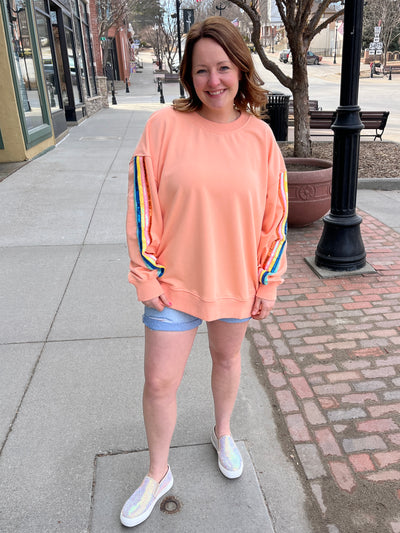 Rainbow Sleeve Sweatshirt