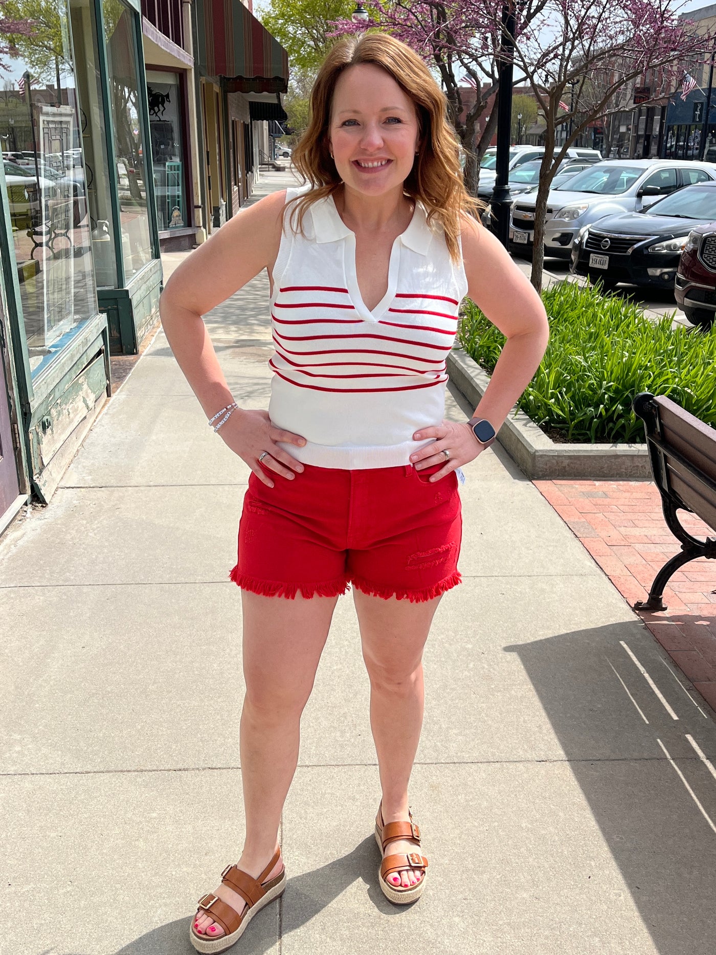 Stripe Polo Tank