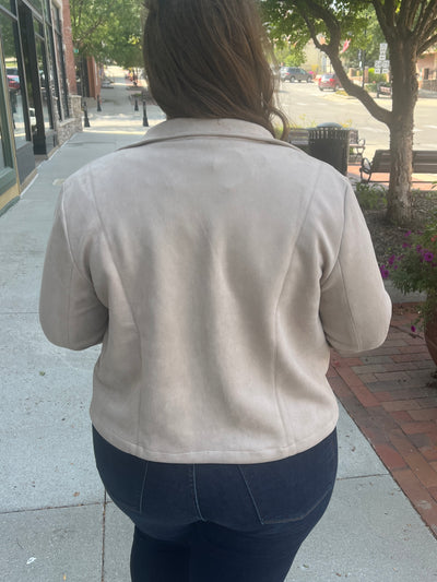 Suede Moto Jacket