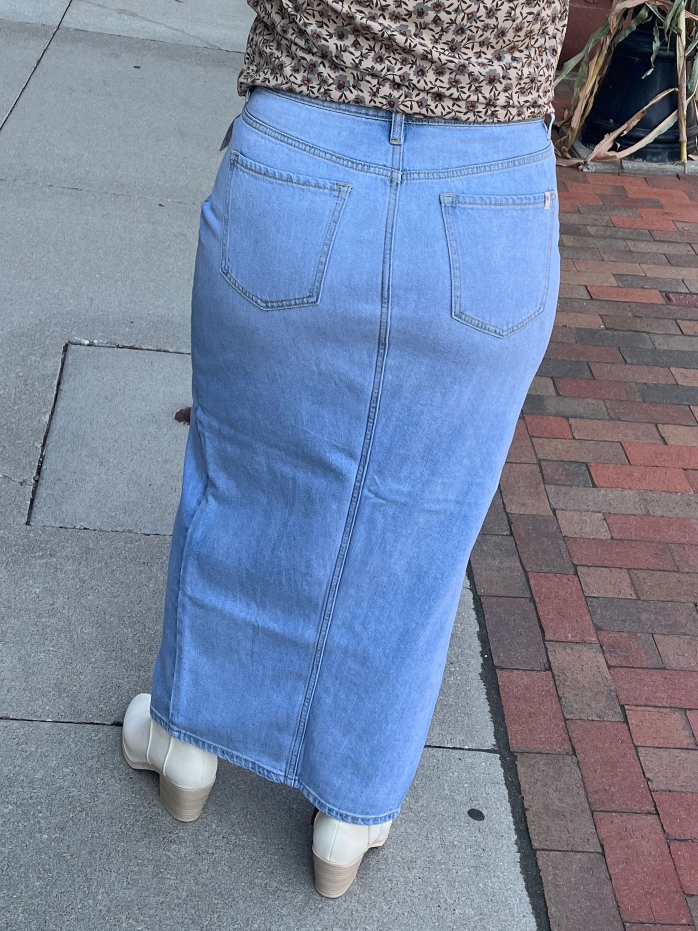 Sneak Peek Denim Maxi Skirt