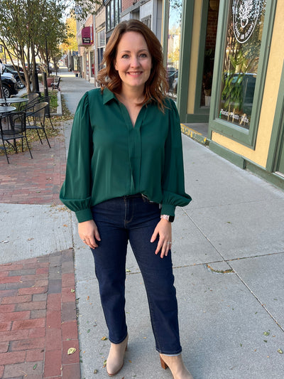 Dark Green Blouse