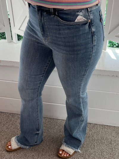 Judy Blue Fray Hem Bootcut