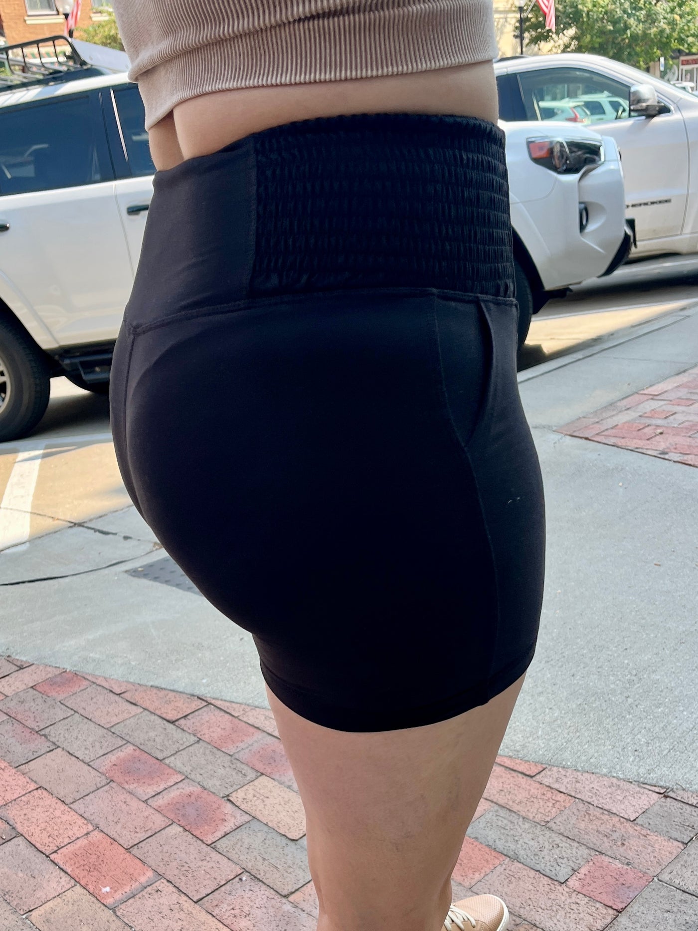 Black 4" Biker Shorts