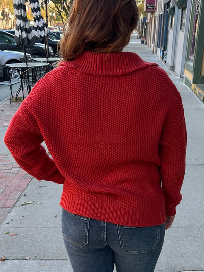 Rust Henley Sweater