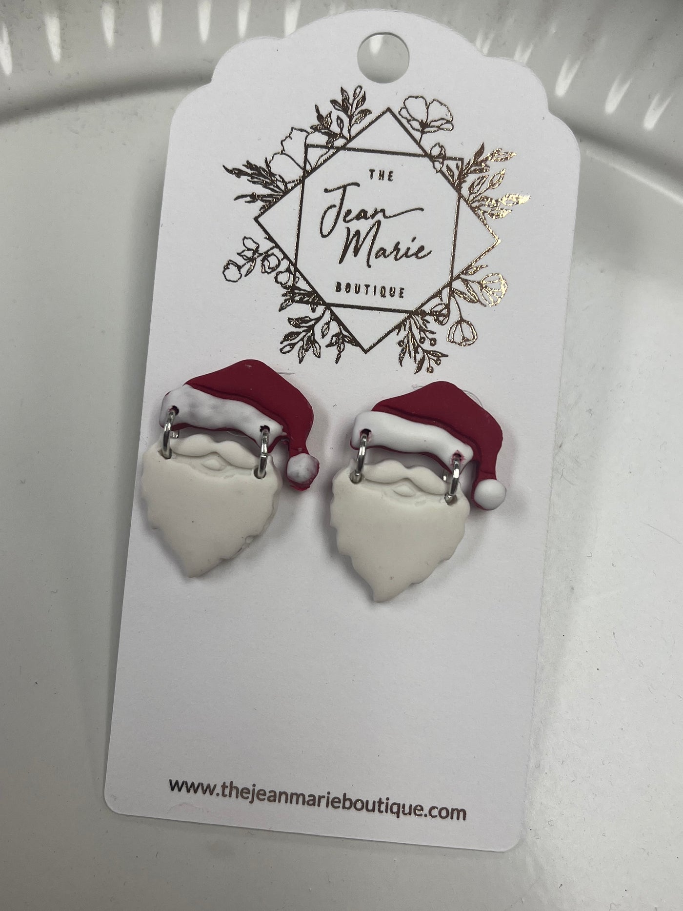 Handmade Clay Stud Holiday Earrings