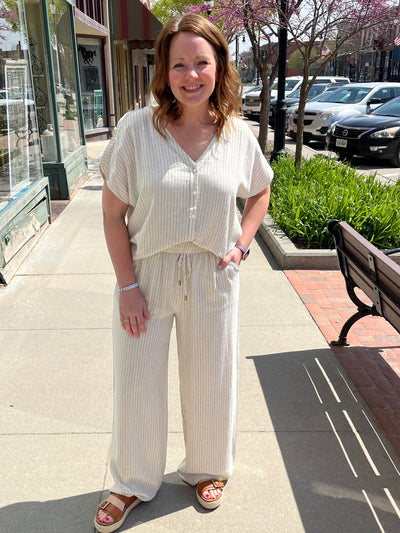 Stripe Linen Top