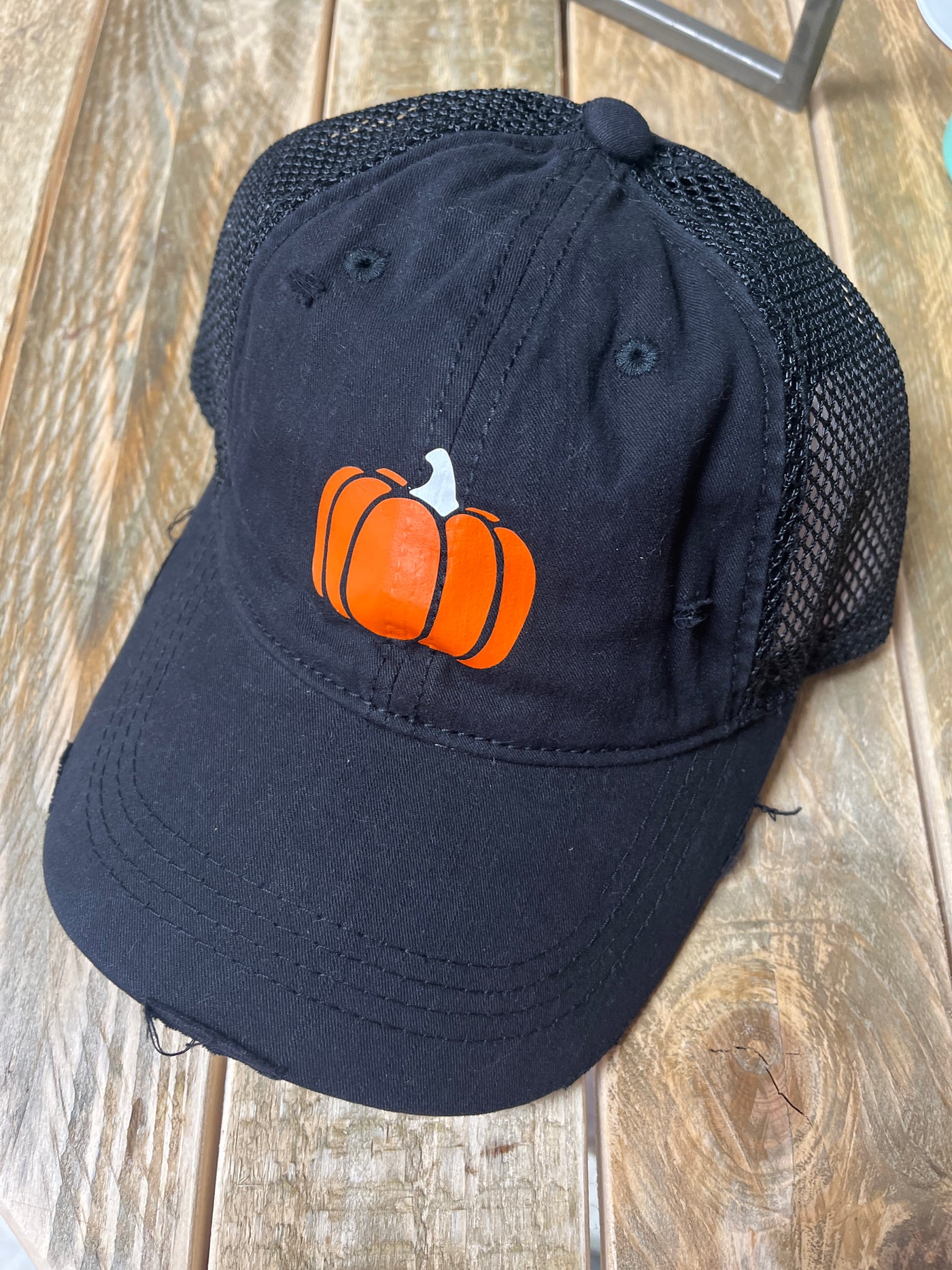 Pumpkin Ball Cap - High Ponytail Style