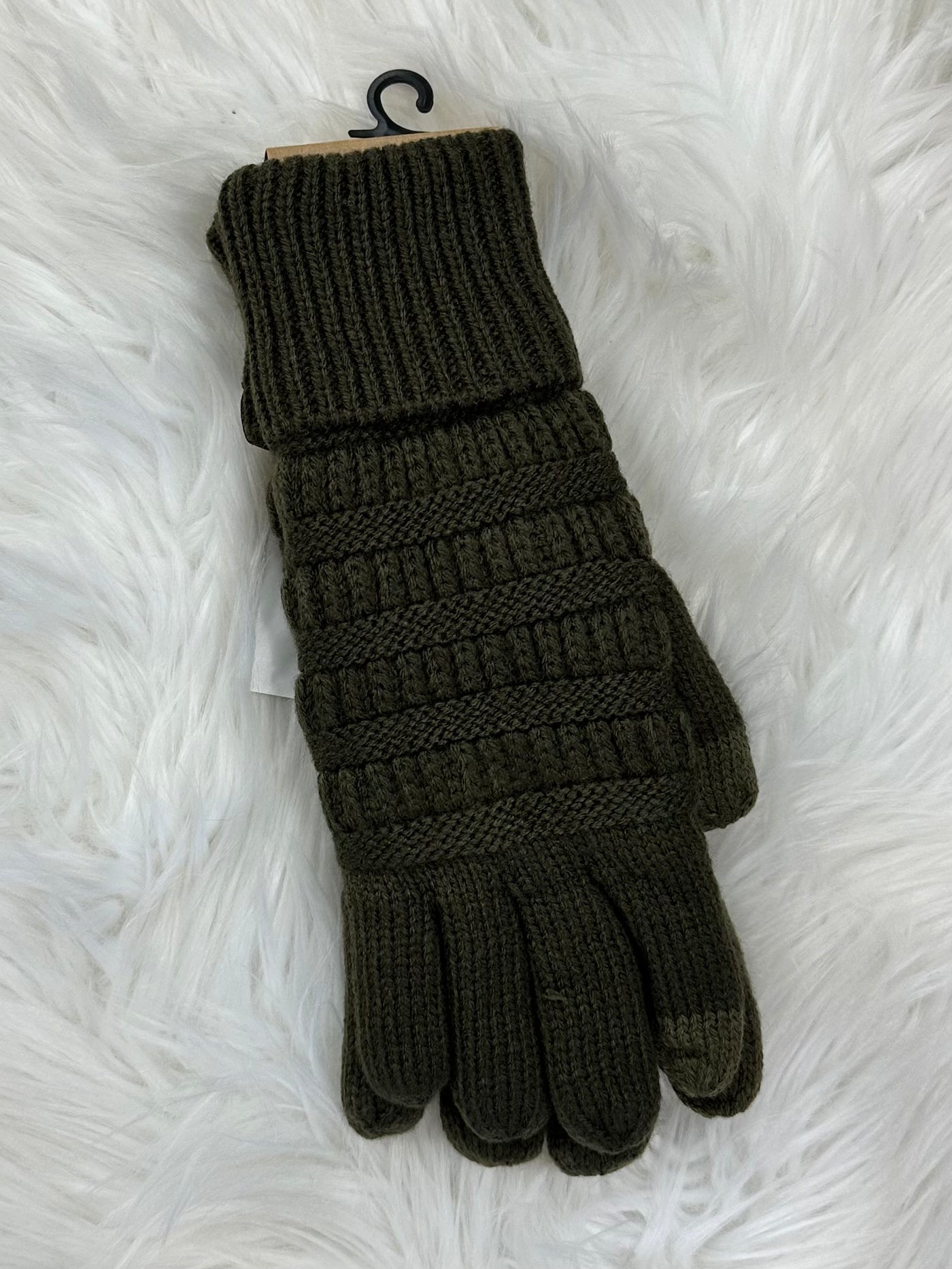 C.C Cable Knit Lined Gloves