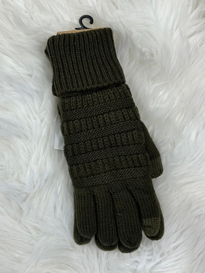 C.C Cable Knit Lined Gloves