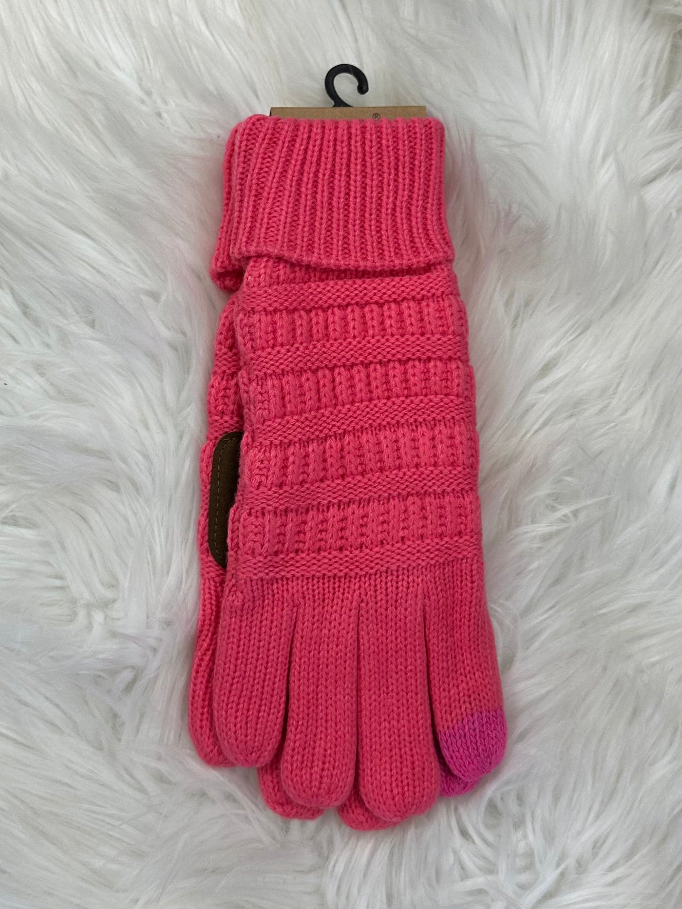 C.C Cable Knit Lined Gloves