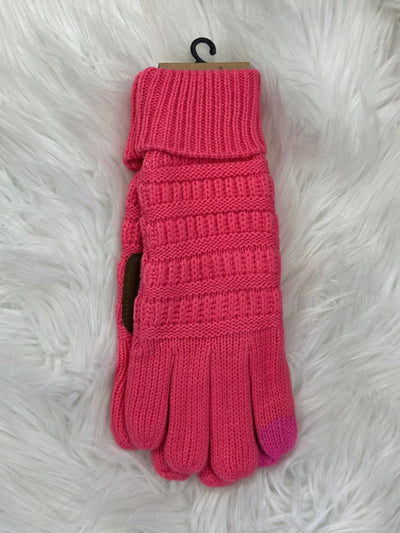 C.C Cable Knit Lined Gloves