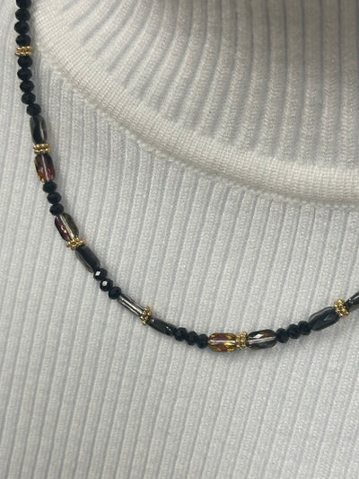Black Beaded Necklace