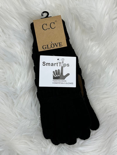 C.C Cable Knit Lined Gloves