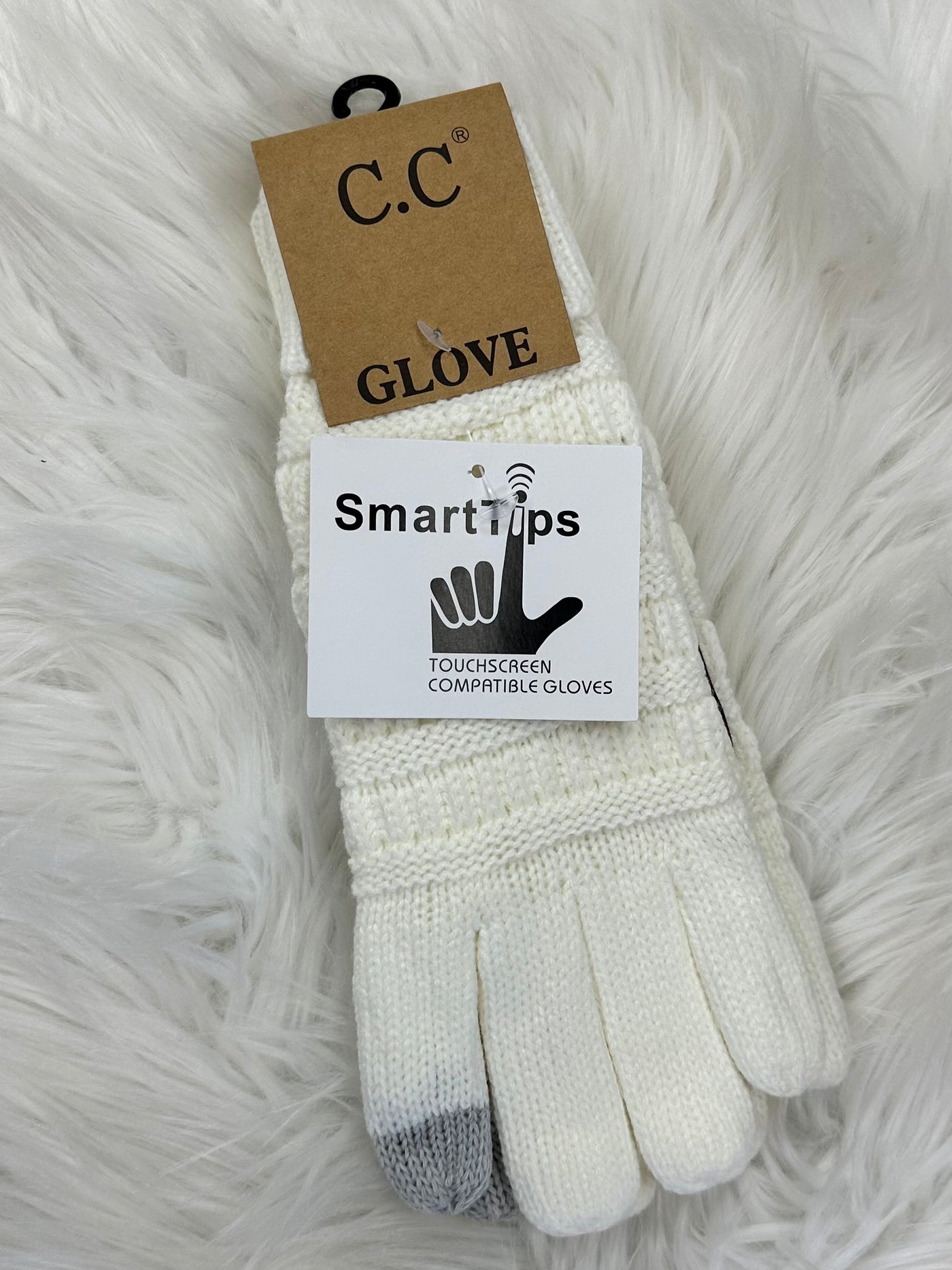 C.C Cable Knit Lined Gloves